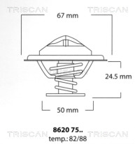 8620 7588 Termostat, chladivo TRISCAN