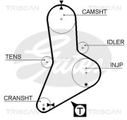 8645 5334xs Ozubený řemen TRISCAN