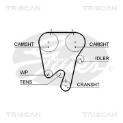 8645 5378xs TRISCAN ozubený remeň 8645 5378xs TRISCAN