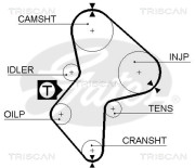 8645 5485xs TRISCAN ozubený remeň 8645 5485xs TRISCAN