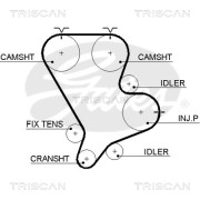 8645 5554xs TRISCAN ozubený remeň 8645 5554xs TRISCAN