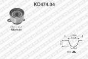 KD474.04 ozubení,sada rozvodového řemene SNR