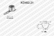 KD452.21 SNR sada ozubeného remeňa KD452.21 SNR