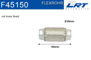 F45150 LRT Spojovací díl potrubí flexibilní délka (v mm) 152,4 F45150 LRT