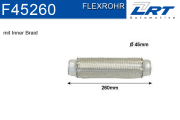 F45260 LRT Spojovací díl potrubí flexibilní délka (v mm) 262 F45260 LRT