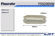 F50200VW LRT spojovací díl potrubí flexibilní průměr 51,3 délka (v mm) 200 F50200VW LRT
