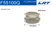 F55100Q LRT Spojovací díl potrubí flexibilní délka (v mm) 101,6 F55100Q LRT