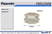 F60115VW LRT spojovací díl potrubí flexibilní průměr 60,5 délka (v mm) 115 F60115VW LRT
