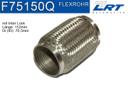 F75150Q LRT spojovací díl potrubí flexibilní délka (v mm) 152,0 F75150Q LRT