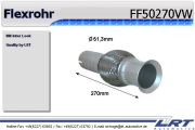 FF50270VW Pružný díl výfuku LRT