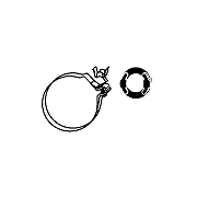 82 12 2100 Držák, tlumič výfuku HJS