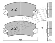 22-0005-1 Sada brzdových destiček, kotoučová brzda METELLI