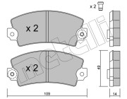 22-0005-5 Sada brzdových destiček, kotoučová brzda METELLI