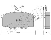 22-0024-0 Sada brzdových destiček, kotoučová brzda METELLI