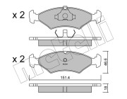 22-0029-0 Sada brzdových destiček, kotoučová brzda METELLI