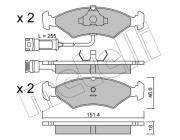 22-0029-1 Sada brzdových destiček, kotoučová brzda METELLI