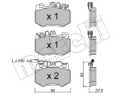 22-0049-1 Sada brzdových destiček, kotoučová brzda METELLI