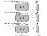 22-0049-2 Sada brzdových destiček, kotoučová brzda METELLI