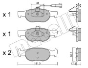 22-0079-0 Sada brzdových destiček, kotoučová brzda METELLI