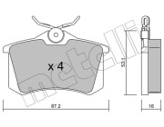 22-0100-2 Sada brzdových destiček, kotoučová brzda METELLI