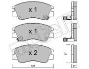 22-0115-0 Sada brzdových destiček, kotoučová brzda METELLI