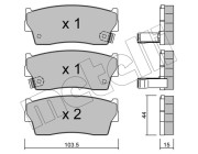 22-0116-0 Sada brzdových destiček, kotoučová brzda METELLI