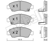 22-0138-0 Sada brzdových destiček, kotoučová brzda METELLI