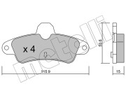 22-0143-0 Sada brzdových destiček, kotoučová brzda METELLI