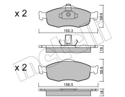 22-0146-0 Sada brzdových destiček, kotoučová brzda METELLI