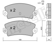 22-0147-1 Sada brzdových destiček, kotoučová brzda METELLI