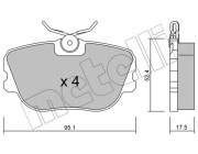 22-0150-0 Sada brzdových destiček, kotoučová brzda METELLI