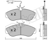 22-0155-0 Sada brzdových destiček, kotoučová brzda METELLI