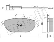 22-0159-0 Sada brzdových destiček, kotoučová brzda METELLI