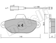 22-0159-2 Sada brzdových destiček, kotoučová brzda METELLI