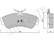 22-0162-0 Sada brzdových destiček, kotoučová brzda METELLI