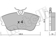 22-0164-0 Sada brzdových destiček, kotoučová brzda METELLI