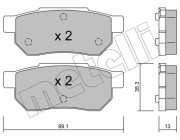 22-0170-0 Sada brzdových destiček, kotoučová brzda METELLI