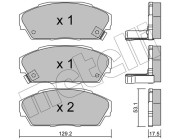 22-0171-0 Sada brzdových destiček, kotoučová brzda METELLI