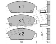 22-0172-0 Sada brzdových destiček, kotoučová brzda METELLI