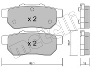 22-0176-0 Sada brzdových destiček, kotoučová brzda METELLI