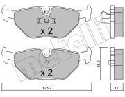 22-0180-0 Sada brzdových destiček, kotoučová brzda METELLI