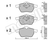 22-0181-1 Sada brzdových destiček, kotoučová brzda METELLI