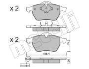 22-0181-2 Sada brzdových destiček, kotoučová brzda METELLI