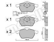 22-0181-4 Sada brzdových destiček, kotoučová brzda METELLI