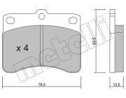 22-0201-0 Sada brzdových destiček, kotoučová brzda METELLI