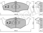 22-0206-2 Sada brzdových destiček, kotoučová brzda METELLI