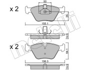 22-0207-0 Sada brzdových destiček, kotoučová brzda METELLI