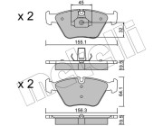 22-0207-3 Sada brzdových destiček, kotoučová brzda METELLI