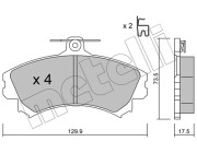 22-0216-1 Sada brzdových destiček, kotoučová brzda METELLI