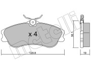 22-0217-1 Sada brzdových destiček, kotoučová brzda METELLI